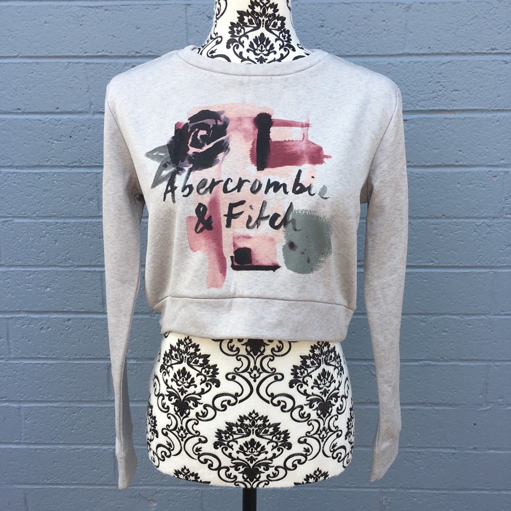 Abercrombie & Fitch gray cropped sweater
